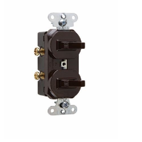 Pass & Seymour® 690G Side Wired Duplex Grounding Combination Switch/Receptacle, 15 A, 120/277 VAC, 1 Poles