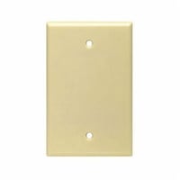 PJ13-TLeviton® PJ13-T Midway Size Blank Wallplate, 1 Gang, 4-7/8 in H x 3-1/8 in W, Thermoplastic Nylon, Light Almond