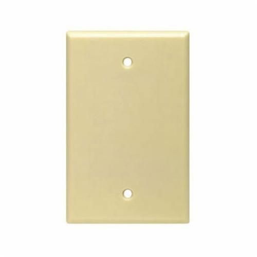 PJ13-TLeviton® PJ13-T Midway Size Blank Wallplate, 1 Gang, 4-7/8 in H x 3-1/8 in W, Thermoplastic Nylon, Light Almond