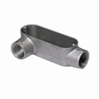 LR50AO-Z/Gedney LR150A Type LR Conduit Outlet Body, 1-1/2 in Hub, 35.8 cu-in Capacity, Die Cast Copper Free Aluminum, Aluminum Enamel/Epoxy Powder Coated