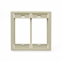41290-DMILeviton® QuickPort® 41290-DMI Multimedia Outlet System Wallplate, 2 Gangs, 4.56 in W, ABS, Flush Mount