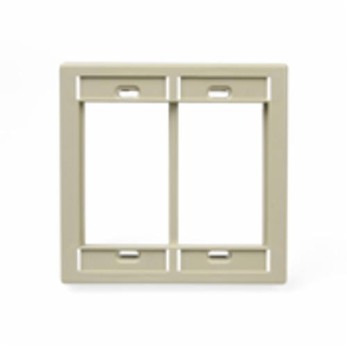 41290-DMILeviton® QuickPort® 41290-DMI Multimedia Outlet System Wallplate, 2 Gangs, 4.56 in W, ABS, Flush Mount