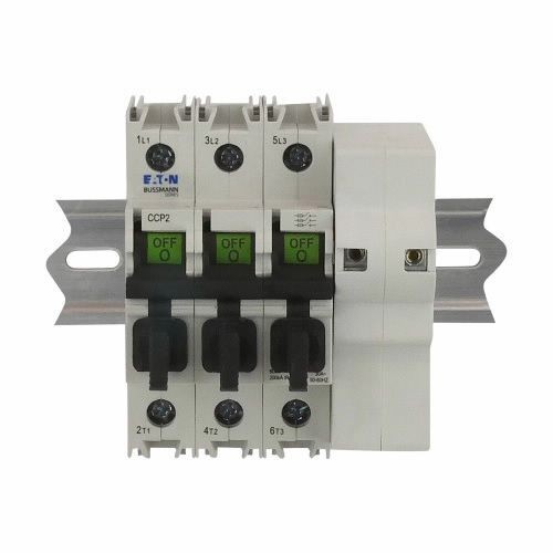 EATON CCP2S-3-30CC Right Compact Circuit Protector Disconnect Switch, 600 VAC/125 VDC, 30 A, 3 Poles, Class CC Fuse, 18 to 4 AWG Wire