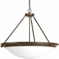 Progress Lighting® Eclipse™ P3487-20 Classic/Traditional/Transitional Inverted Pendant Light, (4) A19 Incandescent Lamp, 120 VAC, Antique Bronze/Brown Painted Housing