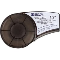 M21-500-430Brady® WorkHorse™ M21-500-430 BMP®21 Printer Label, 21 ft L x 1/2 in W, Black on Clear, B-430 Polyester