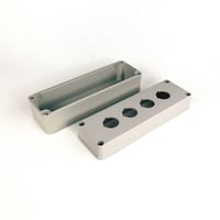 Allen-Bradley 800H-4HZ4RM1 Enclosure, 30 mm Push Button, Type 4 4X 13, Glass Polyester, 4 Unit, Feed Through, 3 Quarter Inch Conduit