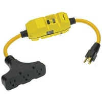 Woodhead® Safeway® 15050-3TT 130153 Commercial Duty In-Line GFCI Cordset, 2 ft L, 120 VAC