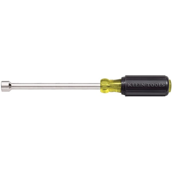 Klein® Cushion-Grip® 646-3/8 Nutdriver, 3/8 in, Hollow Shank, Cushion Grip Handle, ANSI/ASME Specified, Polished Chrome