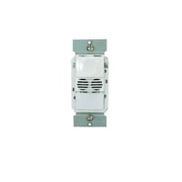 WattStopper® DW-203-W Dual Technology Dual Relay Multi-Way Wall Switch Occupancy Sensor, Passive Infrared/Ultrasonic Sensor, 525 ft Coverage, 180 deg Viewing, Surface Mount