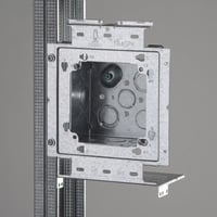 TB45PKnVent CADDY TB45PK Snap-On Box Mounting Plate With Far Side Support, For Use With Heavy Duty Telescoping Bracket and Metal or Wood Stud, 4 in, 4-11/16 in, 5 in Box Size, Steel