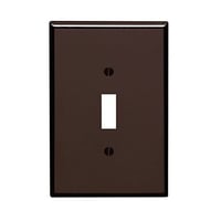 Leviton® 85101 Oversized Wallplate, 1 Gang, 5-1/4 in H x 3-1/2 in W, Thermoset, Brown