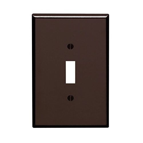 Leviton® 85101 Oversized Wallplate, 1 Gang, 5-1/4 in H x 3-1/2 in W, Thermoset, Brown