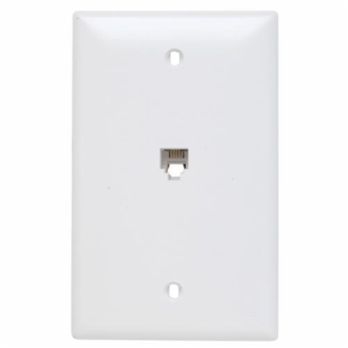 TPTE1-WOn-Q® TradeMaster® TPTE1-W Combination Wall Plate, 1 Gangs, 10.188 in H x 4.7 in W, Thermoplastic, White