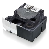 D1805435MORRIS DYMO Rhino™ D1805435 Chemical-Resistant Moisture-Resistant UV-Resistant Label Cartridge, 18 ft L x 1/2 in W, For Use With DYMO Rhino™ Portable Hand Held Thermal Transfer Printers, Vinyl, Black/White