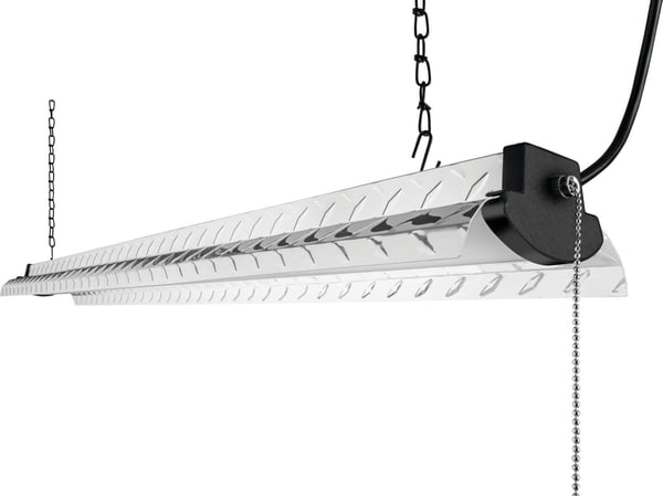 DPSL 48IN 40K 80CRI CHRLithonia Lighting® DPSL 48IN 40K 80CRI CHR Dimmable Linkable High Performance Diamond Plate Shoplight, (2) Static LED Lamp, 40 W Fixture, 120 VAC, Chrome Housing