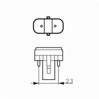 148700Philips ALTO® 148734 Energy Saving Non-Dimmable Short Compact Fluorescent Lamp, 7 W, 2G11/Bi-Pin G23 CFL-NI Lamp, PLS Shape, 400 Lumens