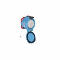 33-64043MELTRIC 31-14173-K07 DR30 Standard Duty Female Receptacle With Ground, 110/125/220/250 VAC, 30 A, 3 Poles, 4 Wires, Blue