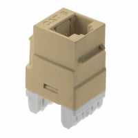 Pass & Seymour® WP3460-LA Cat 6 Keystone Connector, Cat 6 Module, Keystone Mount, 1 Port, Plastic, Light Almond