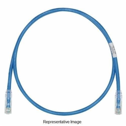 Panduit® PanNet® TX6™ PLUS UTPSP1BUY Class E Patch Cord, Cat 6, 24 AWG U/UTP Copper Stranded Conductor, RJ45 Modular Plug Boot Connector, 1 ft L Cord, Blue