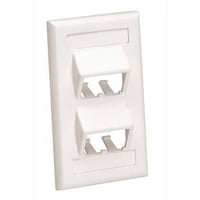 CFPSL4WHYPanduit® Mini-Com® PanNet® CFPSL4WHY Classic Series Sloped Vertical Faceplate, 1 Gangs, 4 Ports, Mini-Com® Module, Flush Mount, ABS