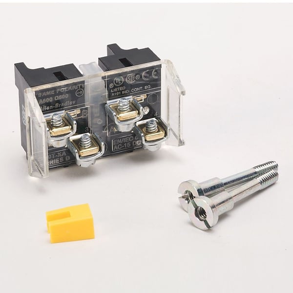 Allen-Bradley 800T-XA1 Contact Block, Shallow, 30mm Push Button, 1 Normally Open Contact and 1 Normally Closed Contact Late Break