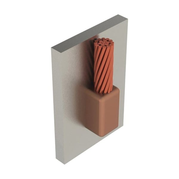 VFC1TV3CnVent ERICO VFC1TV3C Type VF Standard Weld Metal Mold, 2 AWG Conductor, 2 to 4 in Rod, Cable to Steel, Graphite