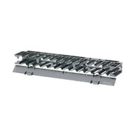 NCMHF1Panduit® NetManager™ NCMHF1 Single Sided Horizontal Cable Manager, 1.72 in H x 19 in W x 3.74 in D, ABS, Black