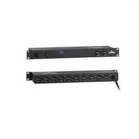 5500-190Leviton® 5500-190 Straight Blade Plug Surge Protected Power Distribution Unit, 120 VAC, 15 A, 12 Outlets, 12 ft L Cord, Rack Mount