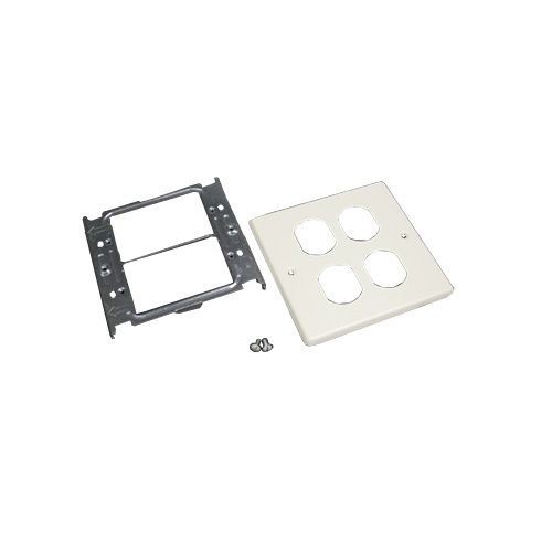 Wiremold® G4047BB 4047 Multi-Channel Overlapping Cover, For Use With 4000 Series Raceway, 15/20 A Duplex Receptacle, Steel, Ivory/Gray