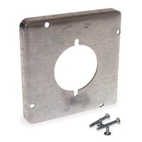 RACO 878 Square Cover, 4-11/16 in, Exposed Work Cover, 30-50 A Receptacle, 2.141 in Dia