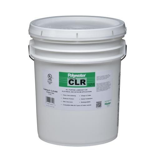 Polywater® CLR-640 Cable Pulling Lubricant, 5 gal Pail, Gel Form, Clear, 0.98