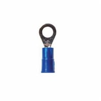 7000133679Highland™ RV14-14Q Insulated Standard Ring Terminal, 12 to 10 AWG Conductor, 1.08 in L, Butted Seam Barrel, Vinyl, Blue