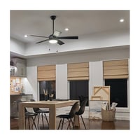 330174SBKKichler® Starkk™ 330174SBK Ceiling Fan, 52 in Blade, 12 deg Blade Pitch, Steel Housing, Wood Blade, 1368/4051 cfm Flow Rate