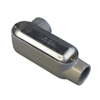 Appleton® UNILETS™ LB-100ACGA Type LB Conduit Outlet Body With Cover and Gasket, 1 in Hub, 85 Form, 11.8 cu-in Capacity, Pressure Cast Aluminum, Epoxy Powder Coated
