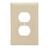 Pass & Seymour® SPJ8-I Jumbo Receptacle Wallplate, 1 Gang, Ivory, 7 in, Thermoplastic