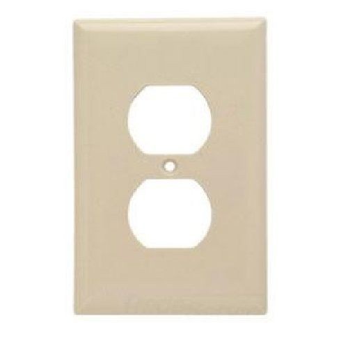 Pass & Seymour® SPJ8-I Jumbo Receptacle Wallplate, 1 Gang, Ivory, 7 in, Thermoplastic