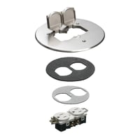 FLB6230NLArlington FLB6230NL Floor Box Cover Kit, 6 in Dia, 5.7 in L x 5.7 in W, Metal