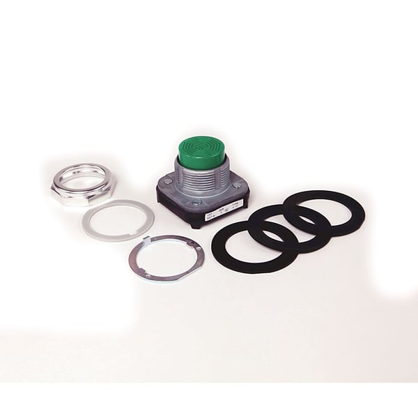 800T-B1Allen-Bradley, 800T-B1, 30.5mm Type 4/13 Mom. Contact PB, Non-Illum., Green, Extended Hd, No Contacts