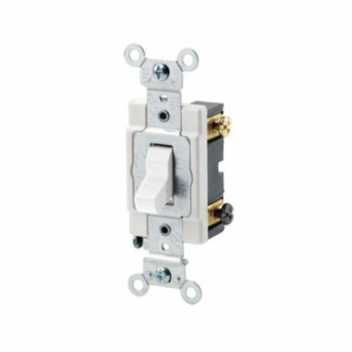 CSB3-15WLeviton® CSB3-15W 3-Way Grounding AC Quiet Toggle Switch, 120/277 VAC, 15 A, 1/2, 2 hp Power Rating