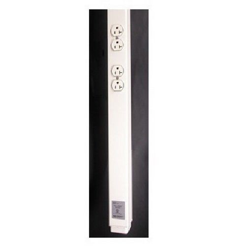 Wiremold® 25DTP-4 2-Compartment Tele-Power Pole, 2 Outlets, 10 ft 5 in ...
