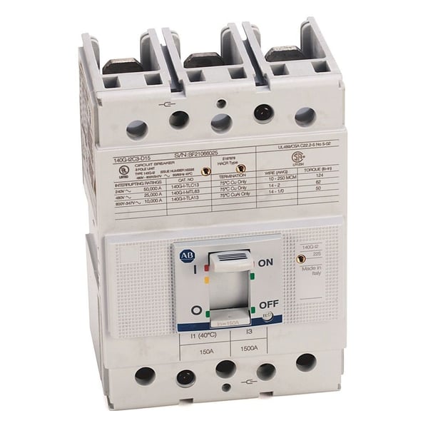 Allen-Bradley 140G-I2C3-D17 140G - Molded Case Circuit Breaker, I frame ...