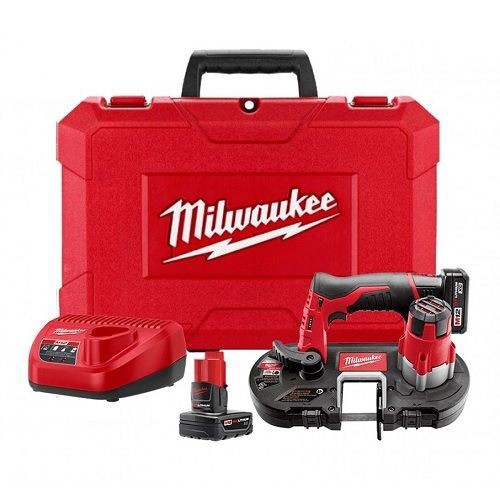 Milwaukee® 2429-21XC Sub-Compact Cordless Band Saw Kit, 1-5/8 in