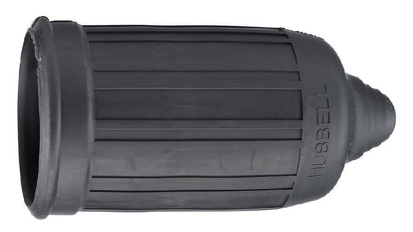 Hubbell, Weatherproof Boot, Long, Black, For 20 & 30A, 4 & 5 Wire Plugs ...