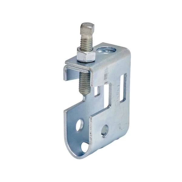 B-Line B752ZN Swivel Beam Clamp, 1/4 to 1/2 in Rod, 3/4 in THK