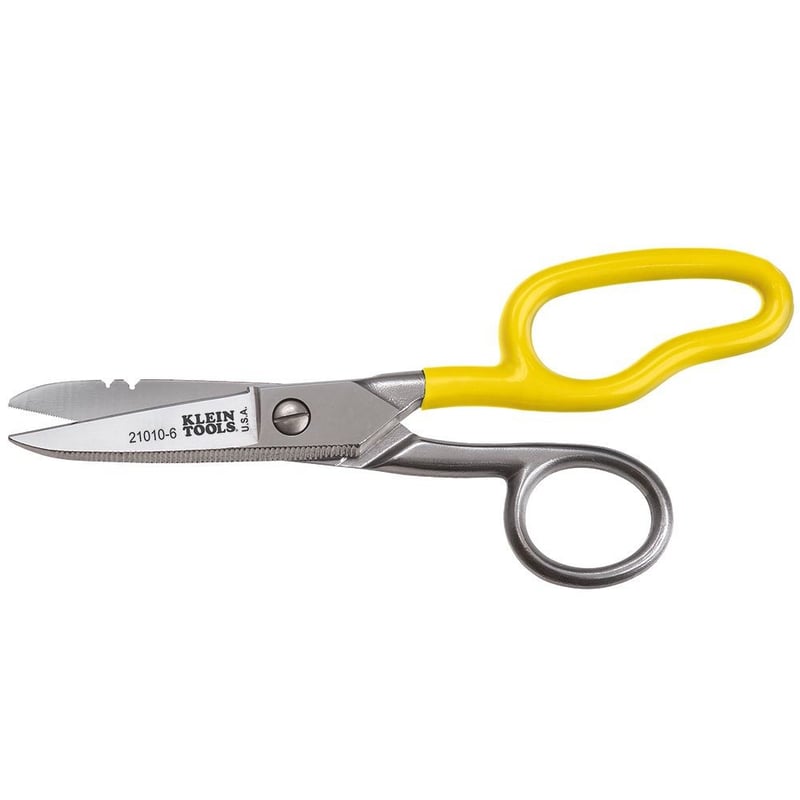 Klein® 21010-6-SEN Snip, 1-7/8 in L of Cut, Free Fall Snip, Carbon