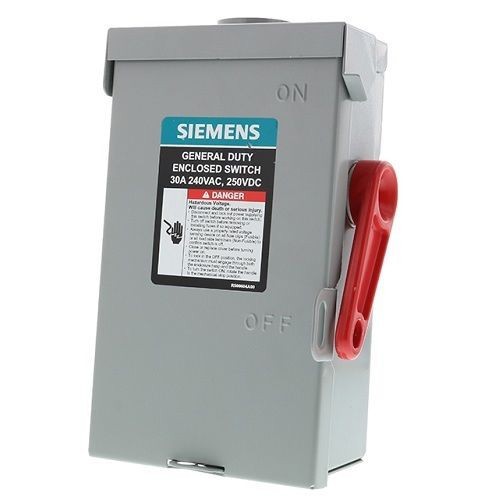 Siemens GF321NRA Fused General Duty Safety Switch, 3 Pole, 4 Wire