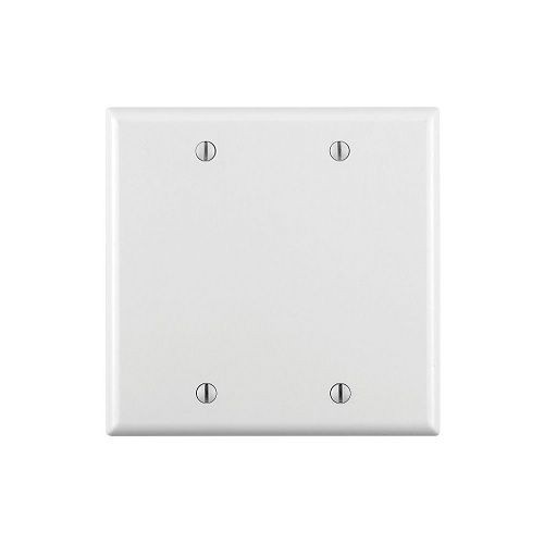 Leviton® 88025 Standard Size Blank Wallplate, 2 Gangs, 4.5 in H x 4.56 ...