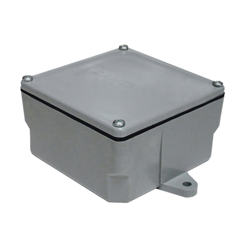 CANTEX® 5133710 Molded Conduit Junction Box, 6 x 6 x 4 in, 132 cu