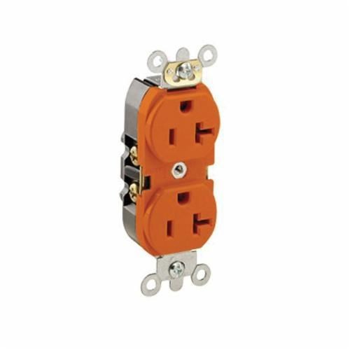 5362 Leviton® 5362-SO Heavy Duty Straight Blade Duplex Receptacle, 125 VAC ...
