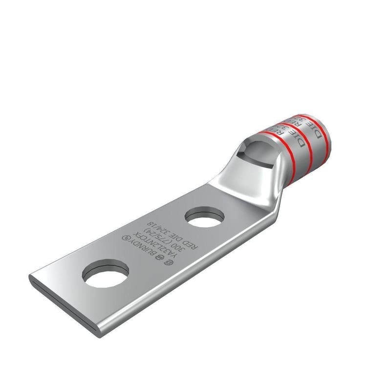 BURNDY® HYLUG™ YA32L2NTCFX YA-L-2TC-FX 2-Hole Compression Lug With ...